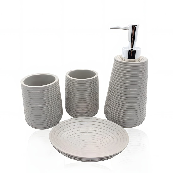 Ceramic Bathroom Set - 4 Pcs